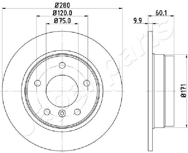 JAPANPARTS DP-0107 Brake Disc