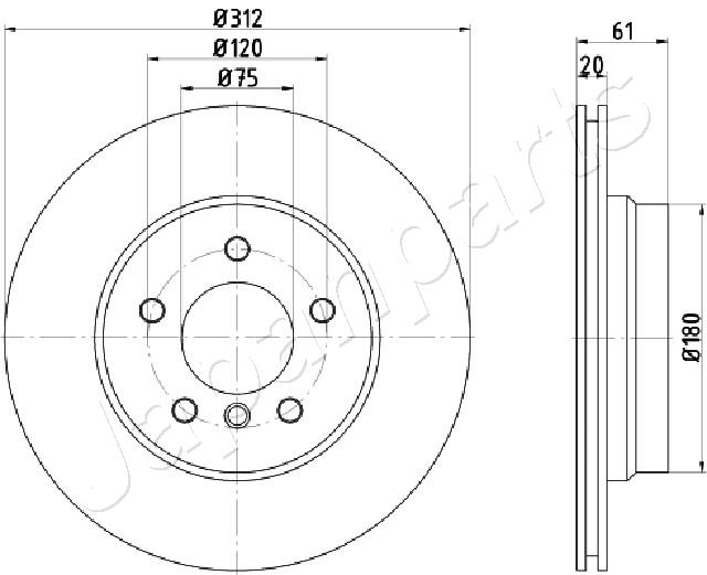 JAPANPARTS DP-0108 Brake Disc