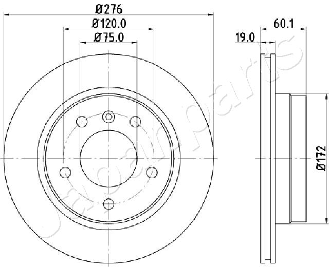 JAPANPARTS DP-0111 Brake Disc