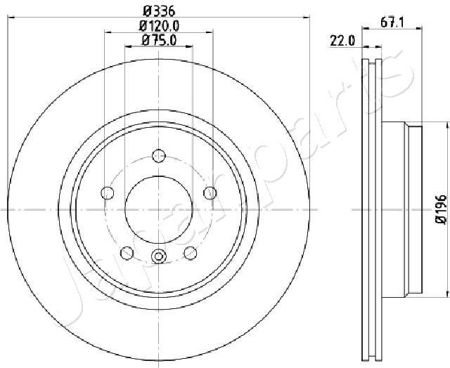 JAPANPARTS DP-0112 Brake Disc