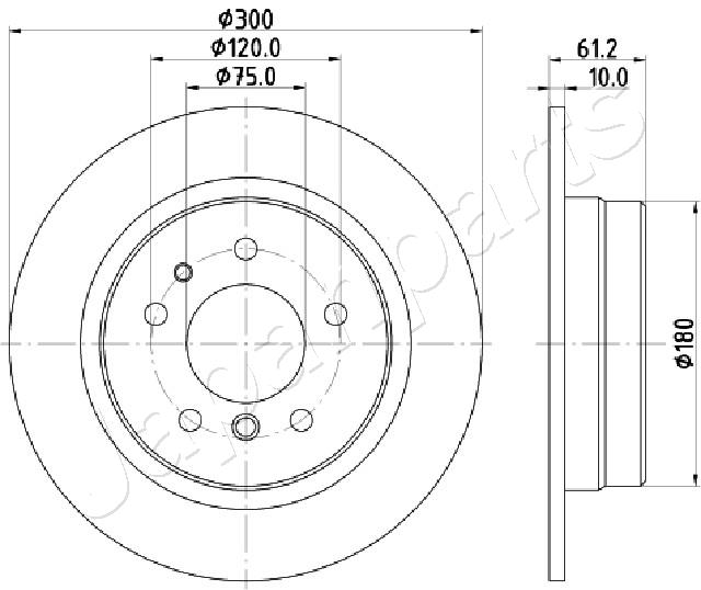 JAPANPARTS DP-0117 Brake Disc