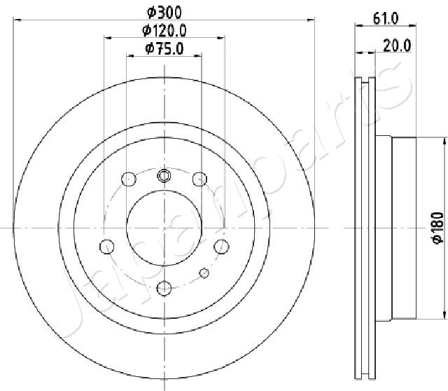 JAPANPARTS DP-0118 Brake Disc