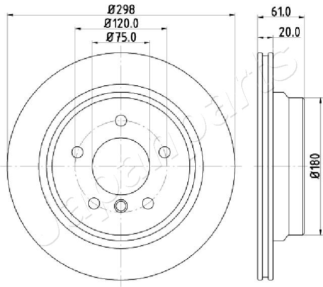 JAPANPARTS DP-0120 Brake Disc