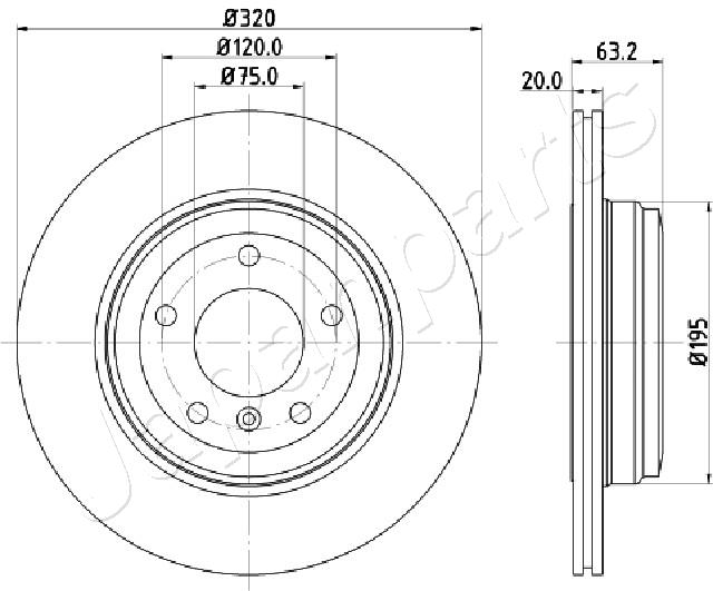 JAPANPARTS DP-0121 Brake Disc