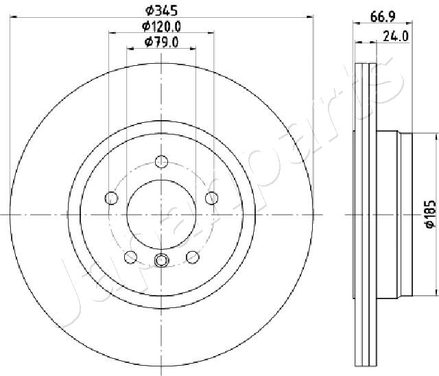 JAPANPARTS DP-0122 Brake Disc