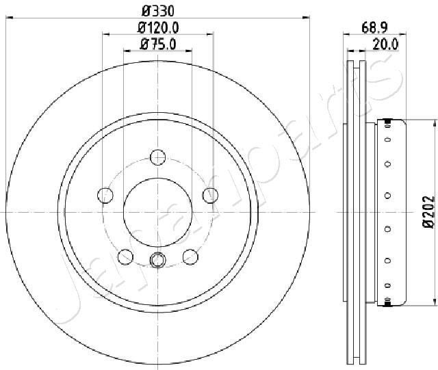 JAPANPARTS DP-0123 Brake Disc