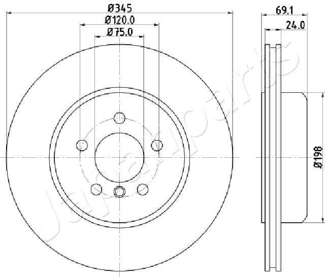 JAPANPARTS DP-0124 Brake Disc