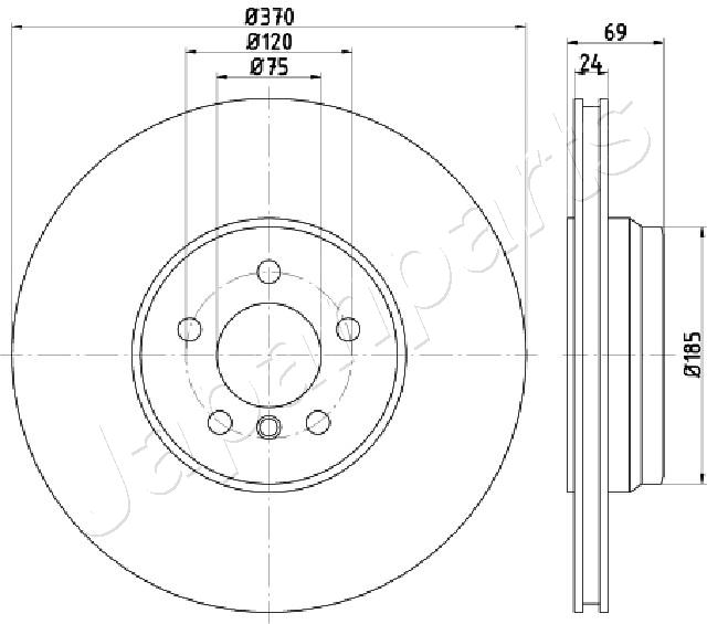 JAPANPARTS DP-0125 Brake Disc