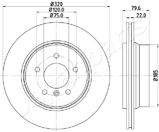 JAPANPARTS DP-0126 Brake Disc