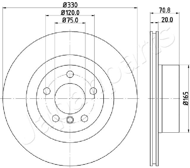 JAPANPARTS DP-0127 Brake Disc