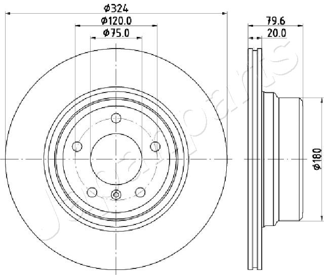 JAPANPARTS DP-0128 Brake Disc