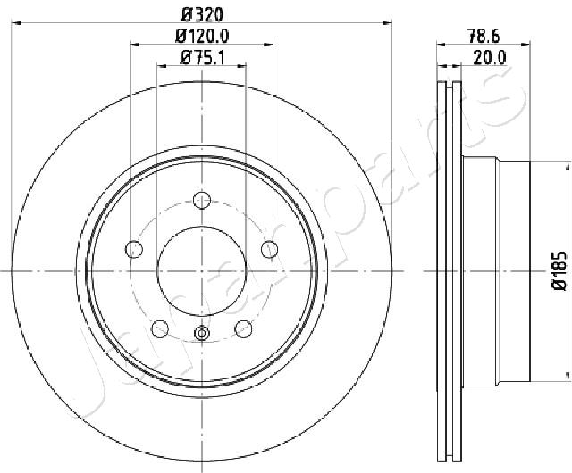 JAPANPARTS DP-0129 Brake Disc