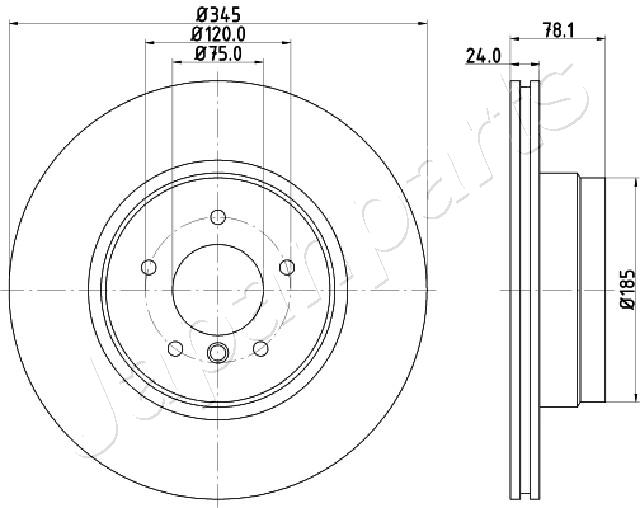 JAPANPARTS DP-0130 Brake Disc