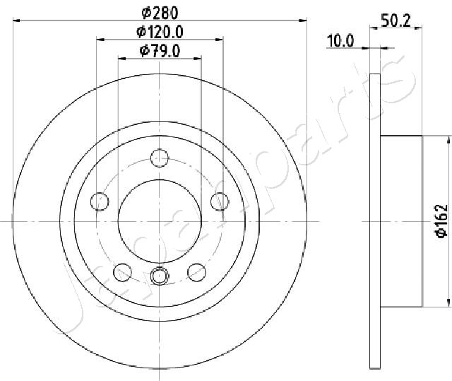 JAPANPARTS DP-0134 Brake Disc