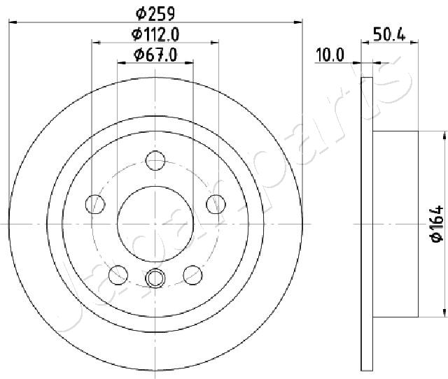 JAPANPARTS DP-0136 Brake Disc