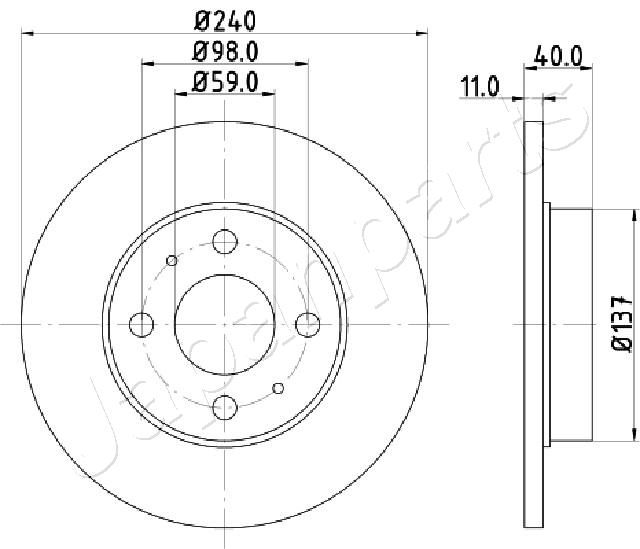 JAPANPARTS DP-0200 Brake Disc