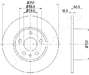 JAPANPARTS DP-0202 Brake Disc