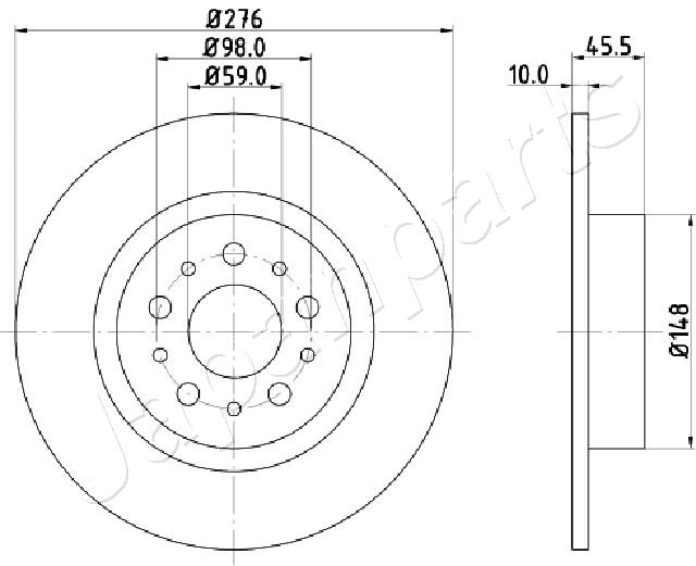 JAPANPARTS DP-0203 Brake Disc