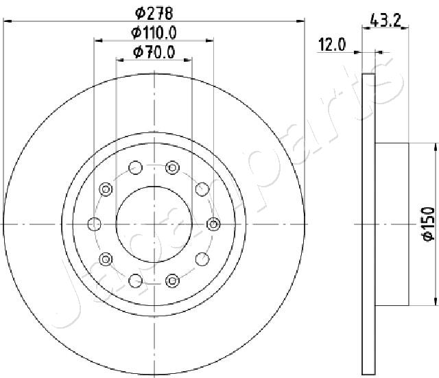 JAPANPARTS DP-0204 Brake Disc