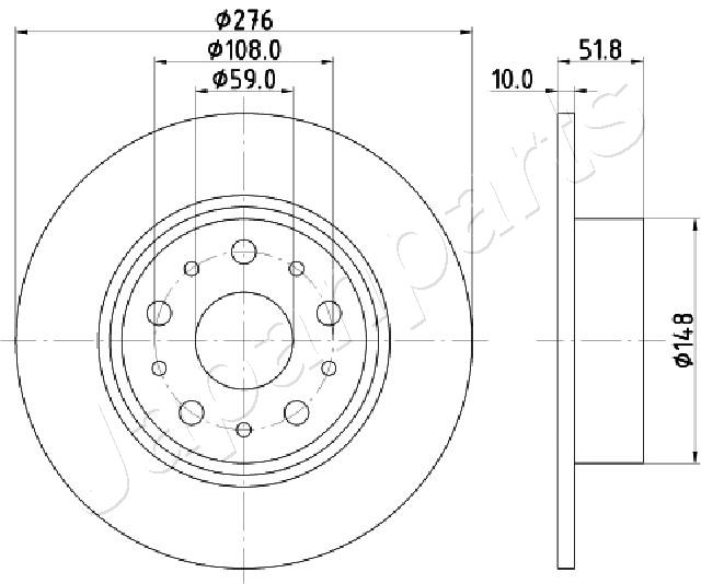 JAPANPARTS DP-0207 Brake Disc