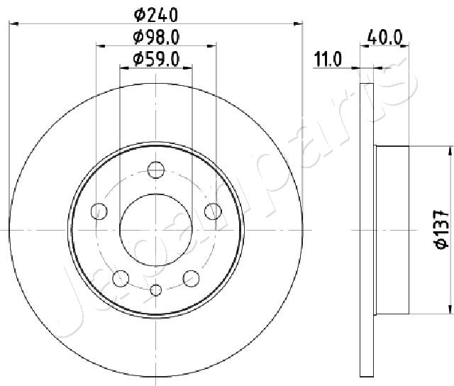 JAPANPARTS DP-0209 Brake Disc