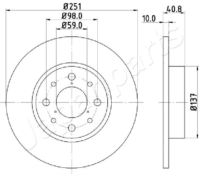 JAPANPARTS DP-0210 Brake Disc