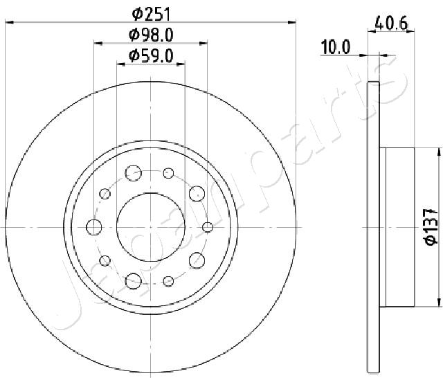 JAPANPARTS DP-0211 Brake Disc