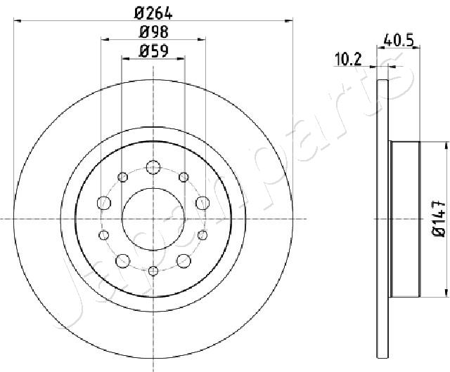 JAPANPARTS DP-0212 Brake Disc