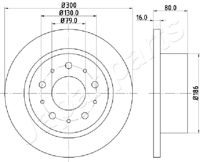 JAPANPARTS DP-0217 Brake Disc