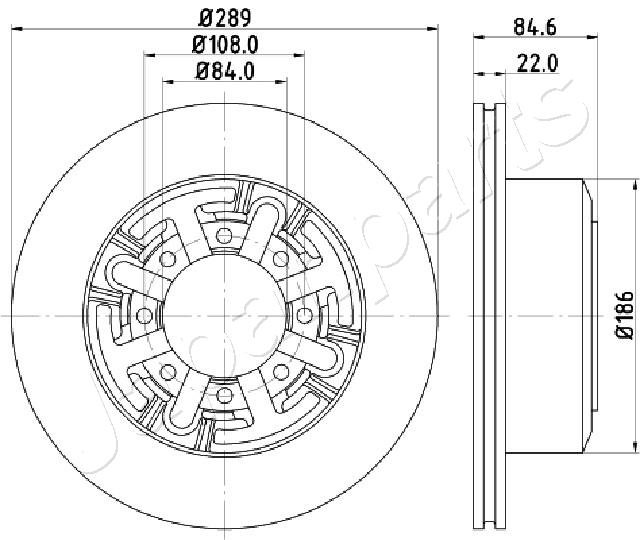 JAPANPARTS DP-0222 Brake Disc