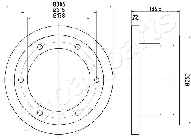 JAPANPARTS DP-0224 Brake Disc