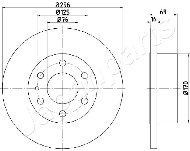 JAPANPARTS DP-0225 Brake Disc