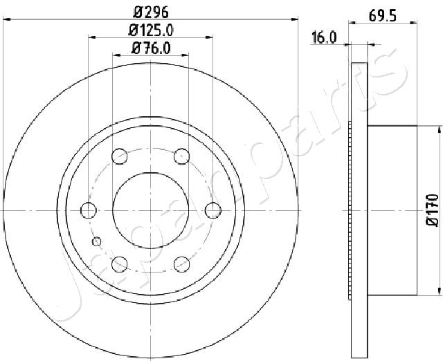 JAPANPARTS DP-0227 Brake Disc