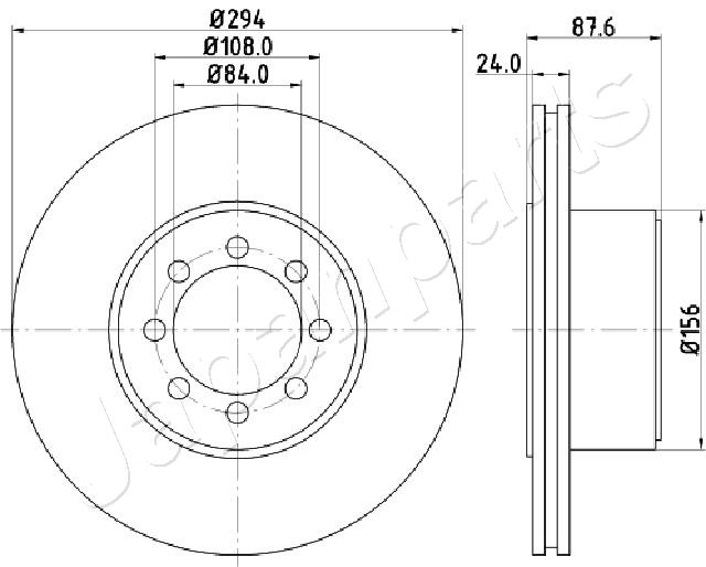 JAPANPARTS DP-0228 Brake Disc