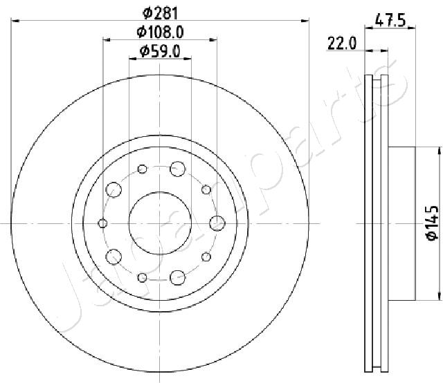 JAPANPARTS DP-0229 Brake Disc