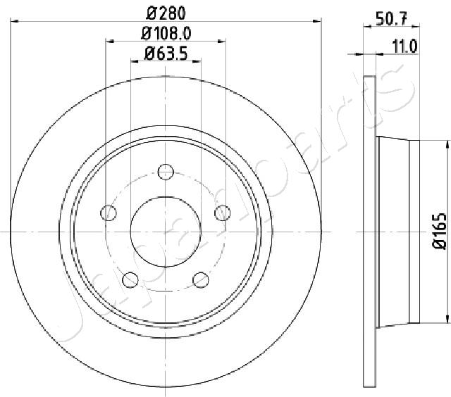 JAPANPARTS DP-0302 Brake Disc