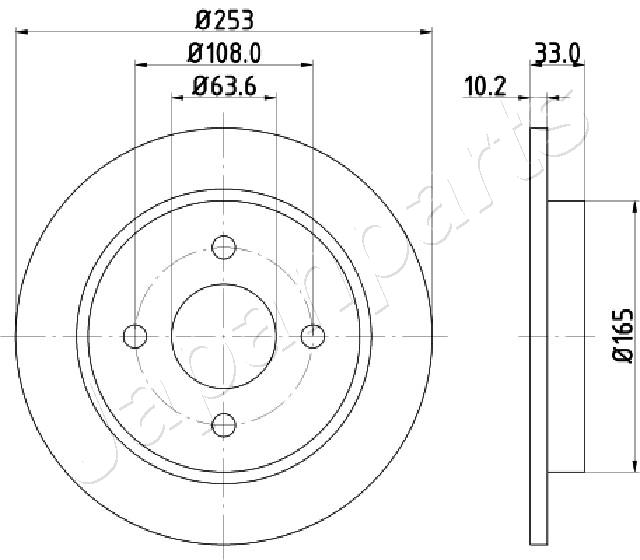 JAPANPARTS DP-0303 Brake Disc