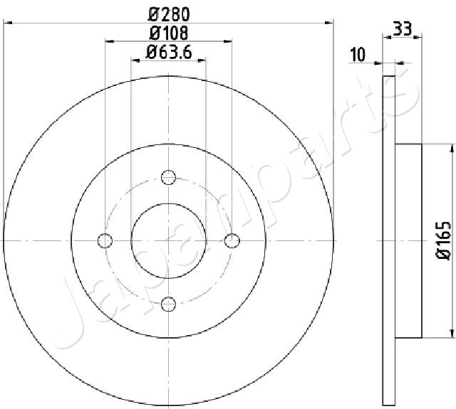 JAPANPARTS DP-0304 Brake Disc