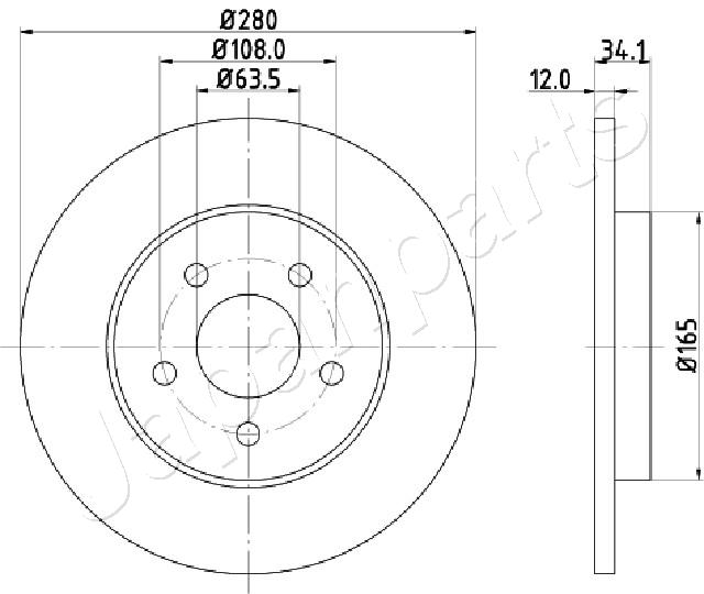 JAPANPARTS DP-0309 Brake Disc