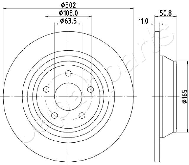 JAPANPARTS DP-0310 Brake Disc