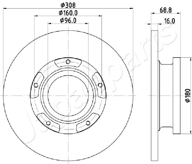 JAPANPARTS DP-0312 Brake Disc