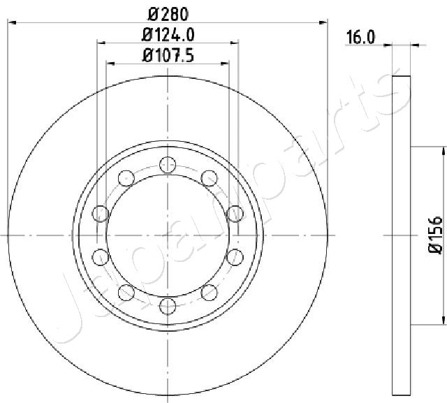 JAPANPARTS DP-0314 Brake Disc