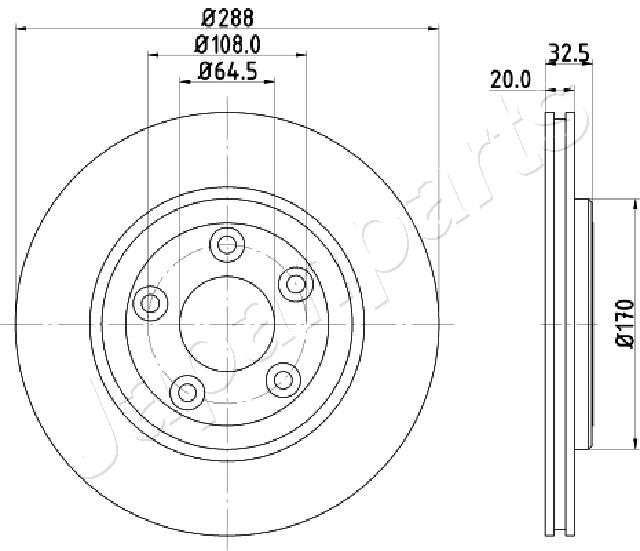 JAPANPARTS DP-0315 Brake Disc