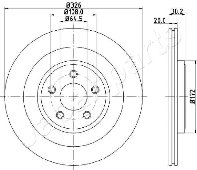 JAPANPARTS DP-0316 Brake Disc