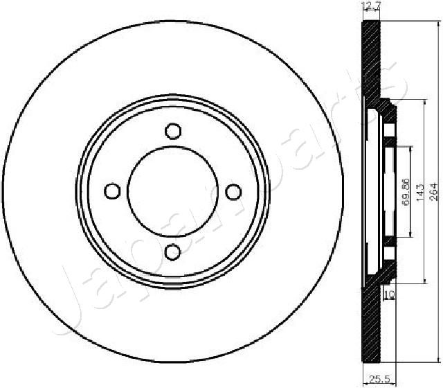 JAPANPARTS DP-0318 Brake Disc