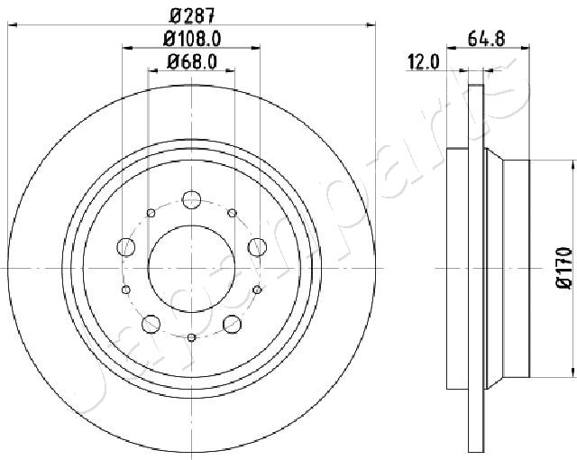 JAPANPARTS DP-0321 Brake Disc