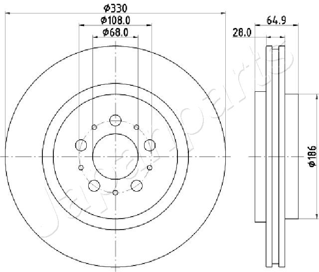 JAPANPARTS DP-0322 Brake Disc