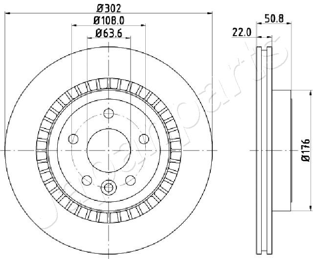 JAPANPARTS DP-0325 Brake Disc