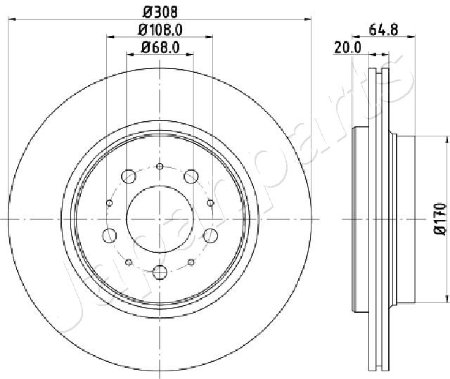 JAPANPARTS DP-0326 Brake Disc