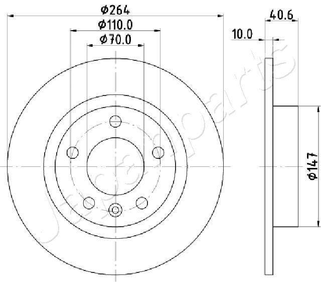 JAPANPARTS DP-0400 Brake Disc